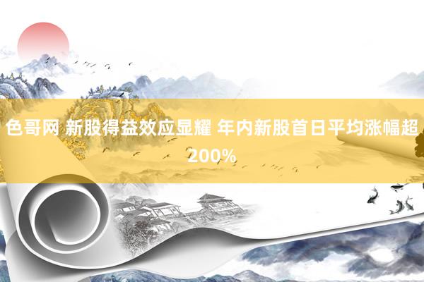 色哥网 新股得益效应显耀 年内新股首日平均涨幅超200%