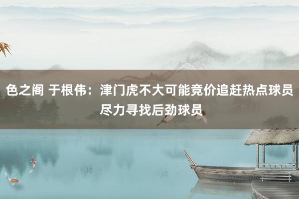 色之阁 于根伟：津门虎不大可能竞价追赶热点球员 尽力寻找后劲球员