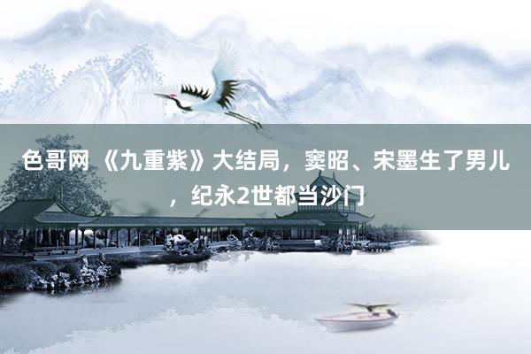 色哥网 《九重紫》大结局，窦昭、宋墨生了男儿，纪永2世都当沙门