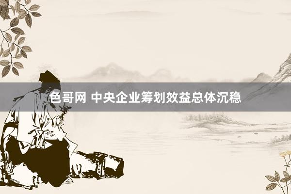 色哥网 中央企业筹划效益总体沉稳