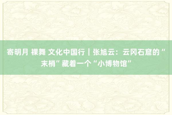 寄明月 裸舞 文化中国行｜张旭云：云冈石窟的“末梢”藏着一个“小博物馆”