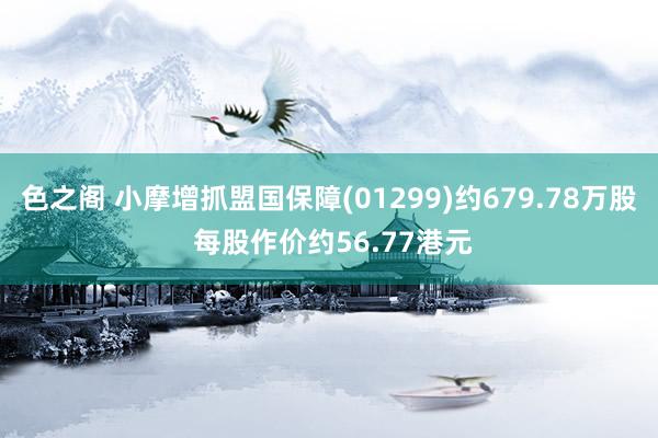 色之阁 小摩增抓盟国保障(01299)约679.78万股 每股作价约56.77港元