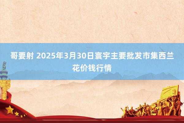 哥要射 2025年3月30日寰宇主要批发市集西兰花价钱行情